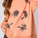 Halloween Witch Sequined Sweater Loose Casual Top