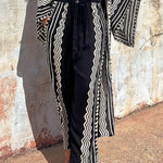 Casual Geometric Print Patchwork Loose Mid Waist Harlan Patchwork Bottoms