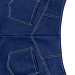 High Waisted Loose Elasticity Pockets Solid Color Zipper Jean Pants Bottoms