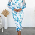 Shine Bright Floral Off Shoulder Smocked Waist Midi Dress