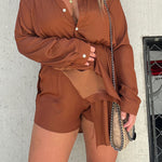 Kami Silky Shirt + Shorts Set