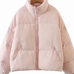 Stand Collar Zipper Pocket Thick Warm Cotton Jacket