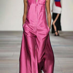 Loose Sleeveless Pockets Solid Color Lapel Jumpsuits