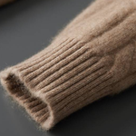 PURE CASHMERE CABLE KNIT HOODIE