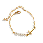Pearl Cross Bracelet