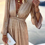 Twinkle and Shine Bell Sleeve Cocktail Party Dress