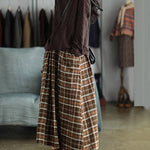 Artistic Retro Plaid A-Line Skirt