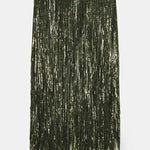 Stylish Sequined Tassel Elegant Midi Skirt