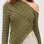 Off-Shoulder Knitted Crop Top