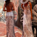 Margovil Criss Cross Open Back Tie Dye Maxi Dress