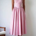 Margovil Sleeveless Open Back Swing Midi Dress