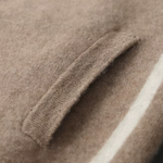 PREMIUM CASHMERE TWO TONE ZIPPER HOODIE