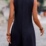 Casual Button Pocket Tank Top Jumpsuit