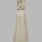 Sleeveless Solid Color Lapel Midi Dresses