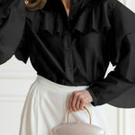 Ruffled Sheer Blouse