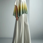 Batwing Sleeves Loose Gradient Split-Joint Round-Neck T-Shirts