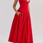 Milady strapless Midi Dress