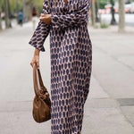 Women Casual Oval Print Dress
