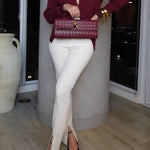 Slit Flare Slim Fit Pants