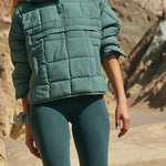 Solid Color Hooded Padded Foldable Padded Pullover Pocket Long Sleeve Jacket