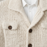 Men's Classic Solid Color Stand Collar Button Cardigan