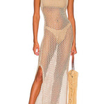 Margovil Backless Side Slit Bikini Cover Up Dress