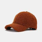 Solid Color Plush Warm Baseball Cap