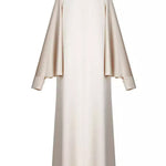 Casual Batwing Sleeves Split-Front Solid Color Maxi Dresses
