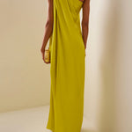Loose Sleeveless Solid Color One-shoulder Maxi Dresses