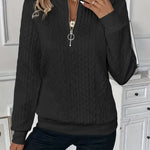EMMA��� |  Elegant Quarter-Zip Sweater