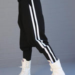 Loose Striped Empire Harem Pants