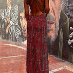 Margovil Criss Cross Open Back Tie Dye Maxi Dress(6 Colors Available)
