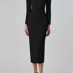 Hollowed-out, form-fitting evening dress