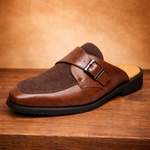 Half-Slip Leather Loafers