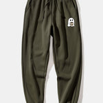 Ghost Drinking Coffee Print Drawstring Hoodie & Ghost Drinking Coffee Print Jogger Pants