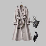 TIA��� - Elegant Knee-Length Loose Fit Coat