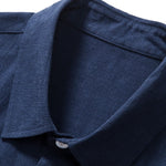 Linen Rayon Blend Button Up Shirt & Linen Cotton Blend 11" Shorts