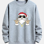 Hip Hop Santa Print Relax Fit Sweatshirt