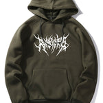 Punk Gothic Letter Print Hoodie