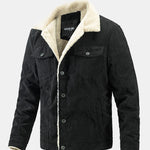 Regular Fit Teddy Lined Corduroy Jacket