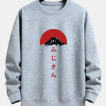 Mount Fuji Print Relax Fit Sweatshirt