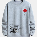 Ink Landscape Sunset Print Relax Fit Sweatshirt