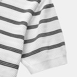 Striped Zipper Knit Polo