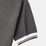 Contrast Trim Knit Polo Shirt