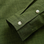 Long Sleeve Stand Collar Shirt & Straight Leg Linen Pants