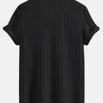 Textured Stand Collar Shirt