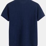 Short Sleeve Waffle Ribbed Hem T-Shirt