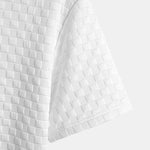 Checkerboard Jacquard  Arc Hem Hooded T-Shirt & Checkerboard Jacquard Shorts