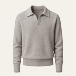 Marencio Cashmere Polo Knit Grey