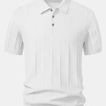 Stripe Jacquard Knit Polo